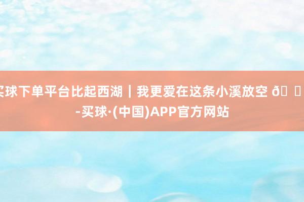 买球下单平台比起西湖｜我更爱在这条小溪放空 🌲-买球·(中国)APP官方网站