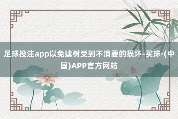 足球投注app以免建树受到不消要的损坏-买球·(中国)APP官方网站