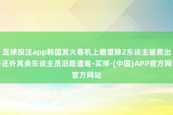 足球投注app韩国发火客机上瞻望除2东谈主被救出身还外其余东谈主员沿路遭难-买球·(中国)APP官方网站