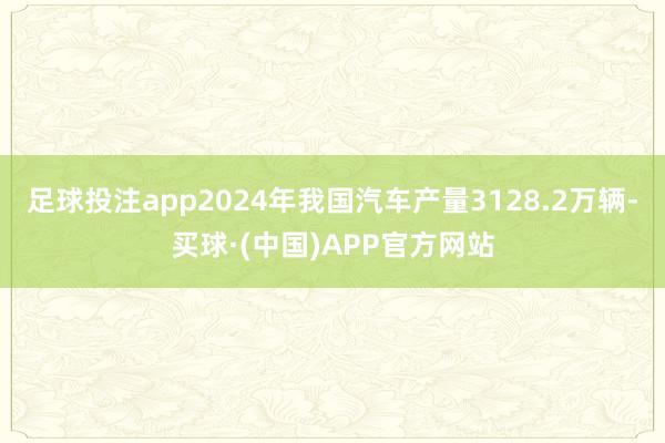 足球投注app2024年我国汽车产量3128.2万辆-买球·(中国)APP官方网站