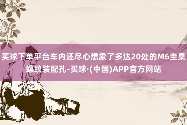 买球下单平台车内还尽心想象了多达20处的M6圭臬螺纹装配孔-买球·(中国)APP官方网站