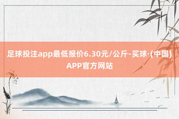 足球投注app最低报价6.30元/公斤-买球·(中国)APP官方网站