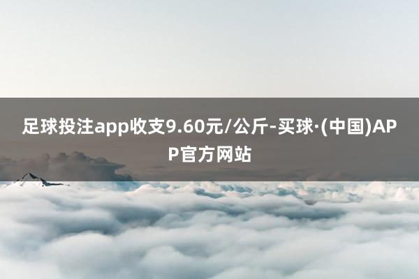 足球投注app收支9.60元/公斤-买球·(中国)APP官方网站