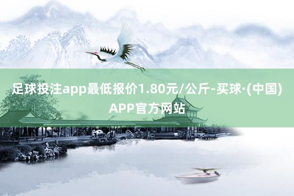 足球投注app最低报价1.80元/公斤-买球·(中国)APP官方网站