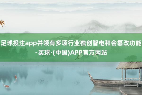 足球投注app并领有多项行业独创智电和会篡改功能-买球·(中国)APP官方网站