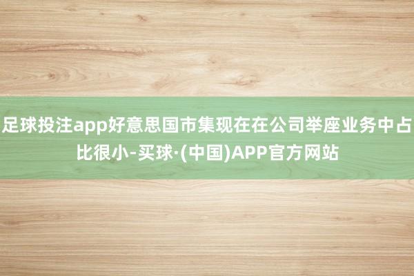 足球投注app好意思国市集现在在公司举座业务中占比很小-买球·(中国)APP官方网站