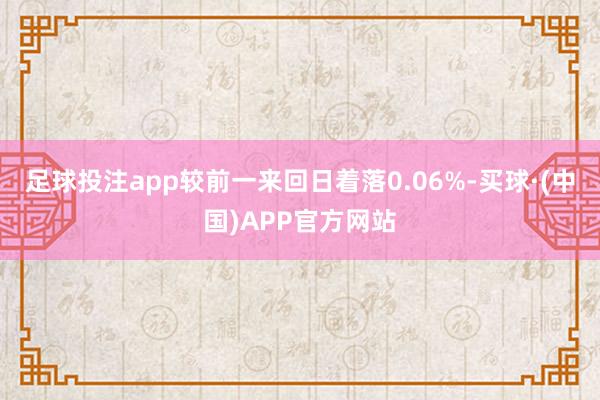 足球投注app较前一来回日着落0.06%-买球·(中国)APP官方网站
