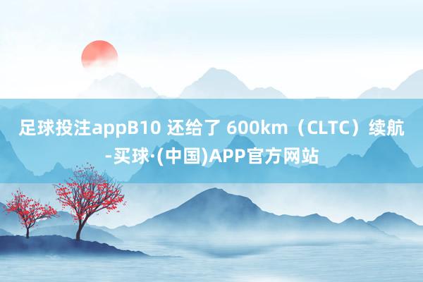 足球投注appB10 还给了 600km（CLTC）续航-买球·(中国)APP官方网站