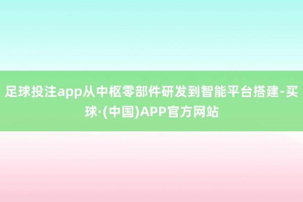 足球投注app从中枢零部件研发到智能平台搭建-买球·(中国)APP官方网站