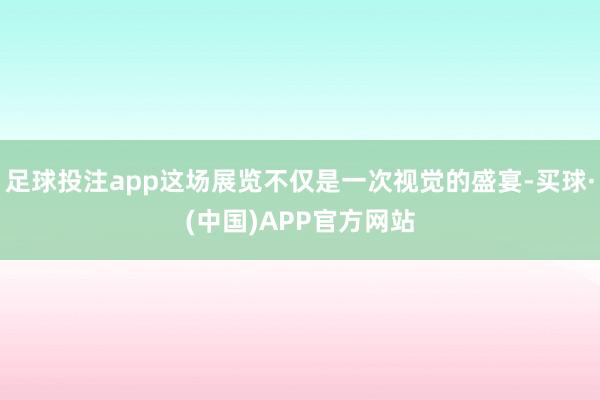 足球投注app这场展览不仅是一次视觉的盛宴-买球·(中国)APP官方网站