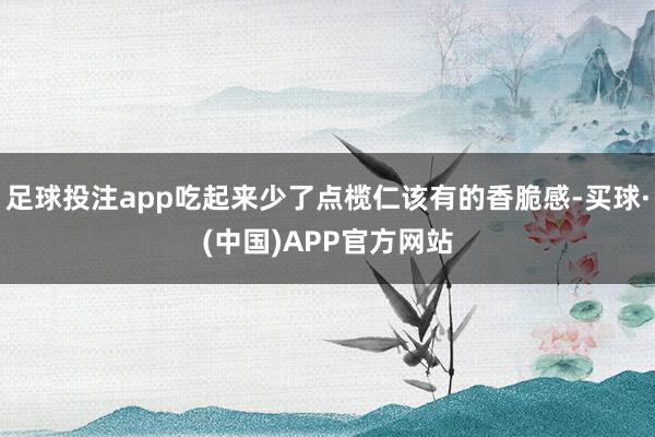 足球投注app吃起来少了点榄仁该有的香脆感-买球·(中国)APP官方网站