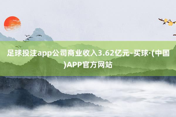 足球投注app公司商业收入3.62亿元-买球·(中国)APP官方网站