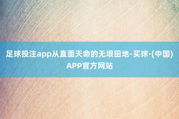 足球投注app从直面天命的无垠田地-买球·(中国)APP官方网站