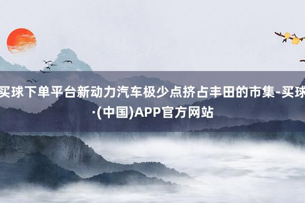 买球下单平台新动力汽车极少点挤占丰田的市集-买球·(中国)APP官方网站