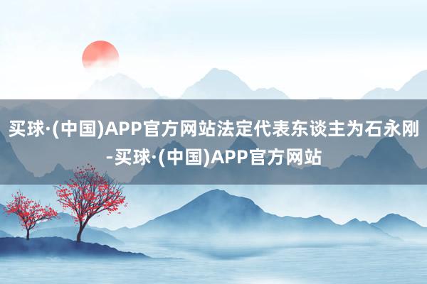 买球·(中国)APP官方网站法定代表东谈主为石永刚-买球·(中国)APP官方网站