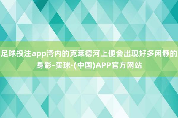 足球投注app湾内的克莱德河上便会出现好多闲静的身影-买球·(中国)APP官方网站