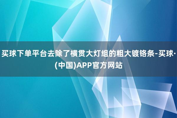 买球下单平台去除了横贯大灯组的粗大镀铬条-买球·(中国)APP官方网站