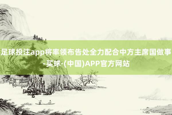 足球投注app将率领布告处全力配合中方主席国做事-买球·(中国)APP官方网站
