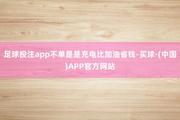 足球投注app不单是是充电比加油省钱-买球·(中国)APP官方网站
