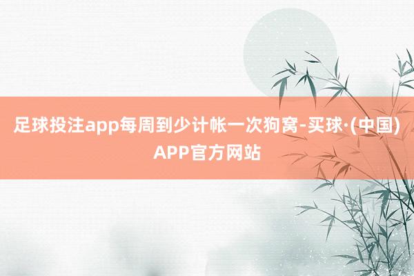 足球投注app每周到少计帐一次狗窝-买球·(中国)APP官方网站