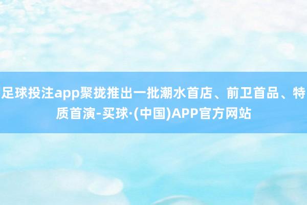 足球投注app聚拢推出一批潮水首店、前卫首品、特质首演-买球·(中国)APP官方网站