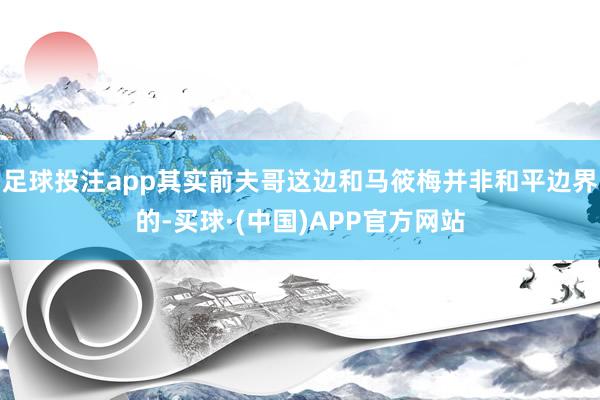 足球投注app其实前夫哥这边和马筱梅并非和平边界的-买球·(中国)APP官方网站