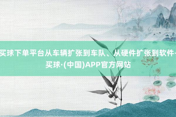 买球下单平台从车辆扩张到车队、从硬件扩张到软件-买球·(中国)APP官方网站