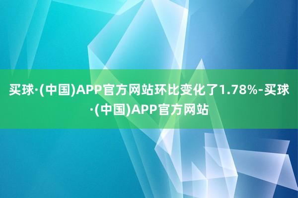 买球·(中国)APP官方网站环比变化了1.78%-买球·(中国)APP官方网站