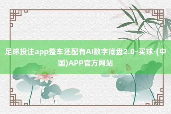 足球投注app整车还配有AI数字底盘2.0-买球·(中国)APP官方网站
