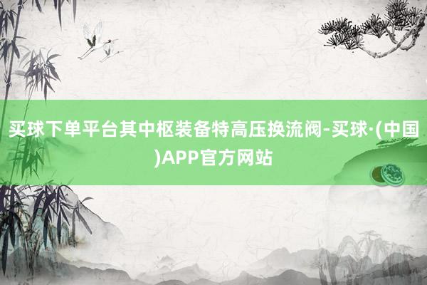 买球下单平台其中枢装备特高压换流阀-买球·(中国)APP官方网站
