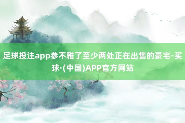 足球投注app参不雅了至少两处正在出售的豪宅-买球·(中国)APP官方网站