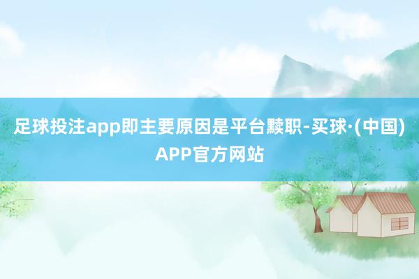足球投注app即主要原因是平台黩职-买球·(中国)APP官方网站