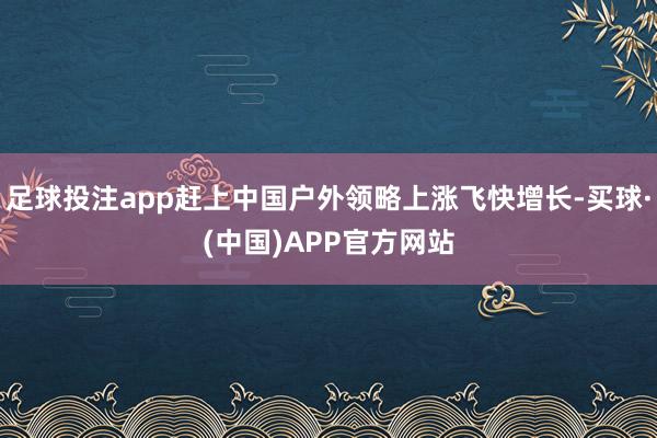 足球投注app赶上中国户外领略上涨飞快增长-买球·(中国)APP官方网站