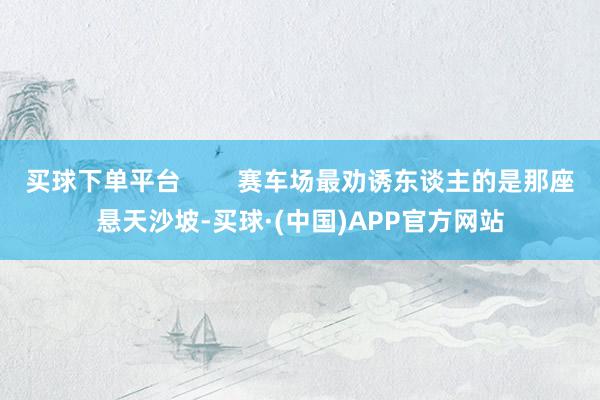 买球下单平台        赛车场最劝诱东谈主的是那座悬天沙坡-买球·(中国)APP官方网站
