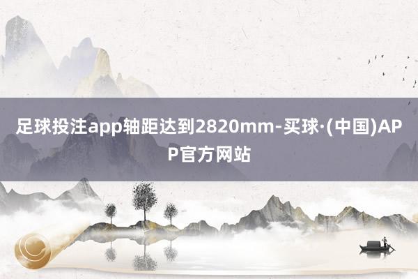 足球投注app轴距达到2820mm-买球·(中国)APP官方网站