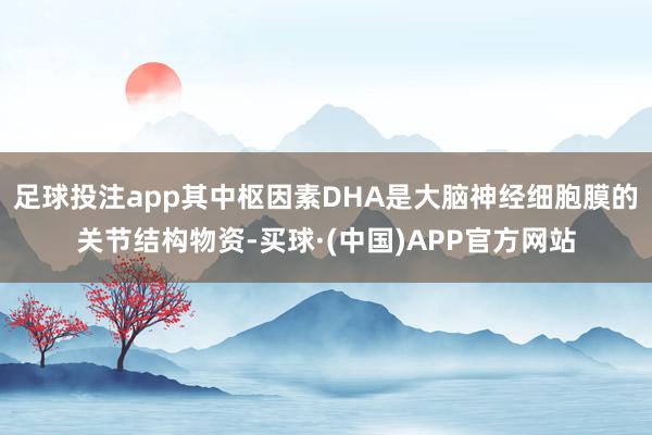 足球投注app其中枢因素DHA是大脑神经细胞膜的关节结构物资-买球·(中国)APP官方网站