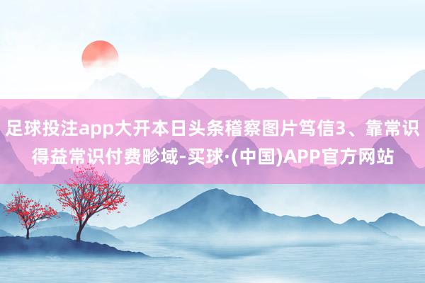 足球投注app大开本日头条稽察图片笃信3、靠常识得益常识付费畛域-买球·(中国)APP官方网站