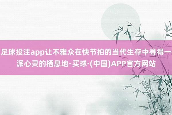 足球投注app让不雅众在快节拍的当代生存中寻得一派心灵的栖息地-买球·(中国)APP官方网站