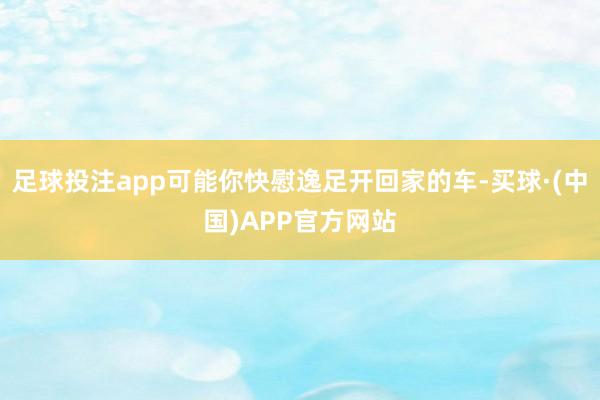 足球投注app可能你快慰逸足开回家的车-买球·(中国)APP官方网站
