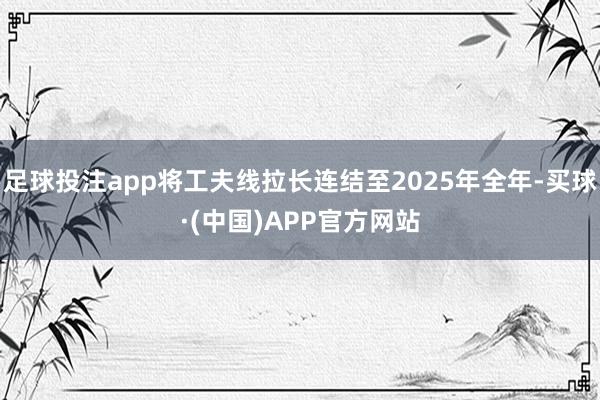 足球投注app将工夫线拉长连结至2025年全年-买球·(中国)APP官方网站