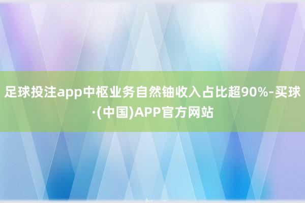 足球投注app中枢业务自然铀收入占比超90%-买球·(中国)APP官方网站