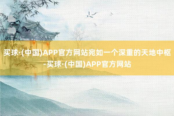 买球·(中国)APP官方网站宛如一个深重的天地中枢-买球·(中国)APP官方网站