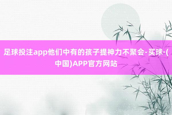 足球投注app他们中有的孩子提神力不聚会-买球·(中国)APP官方网站