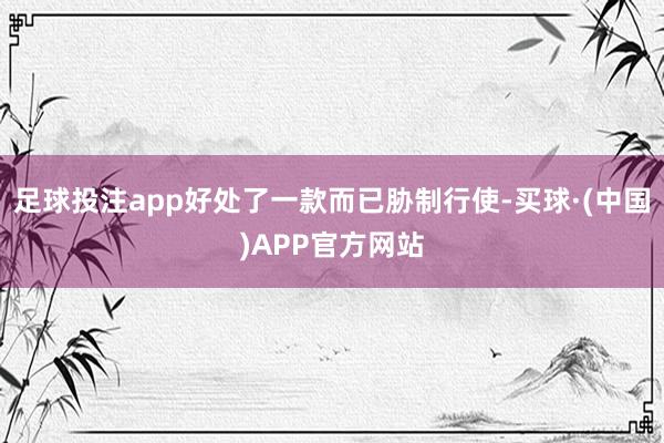 足球投注app好处了一款而已胁制行使-买球·(中国)APP官方网站