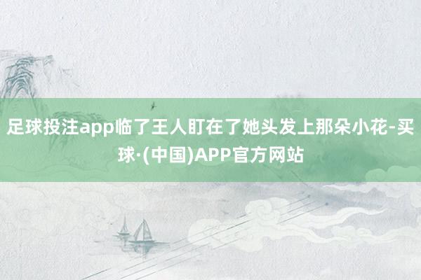 足球投注app临了王人盯在了她头发上那朵小花-买球·(中国)APP官方网站