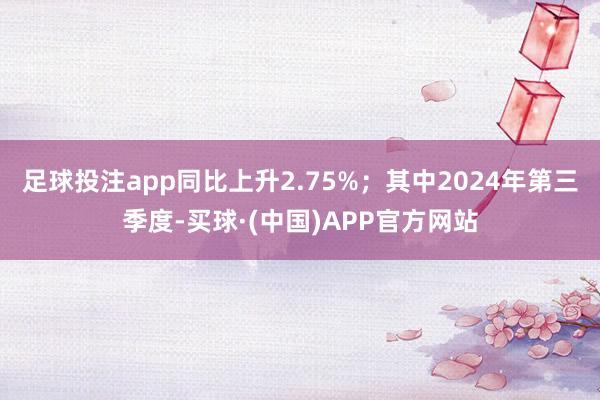 足球投注app同比上升2.75%；其中2024年第三季度-买球·(中国)APP官方网站