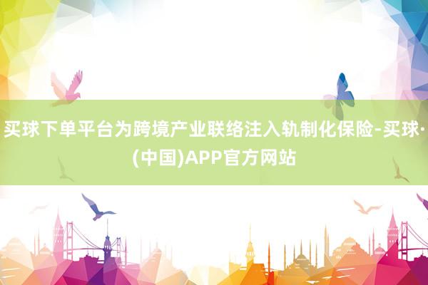 买球下单平台为跨境产业联络注入轨制化保险-买球·(中国)APP官方网站