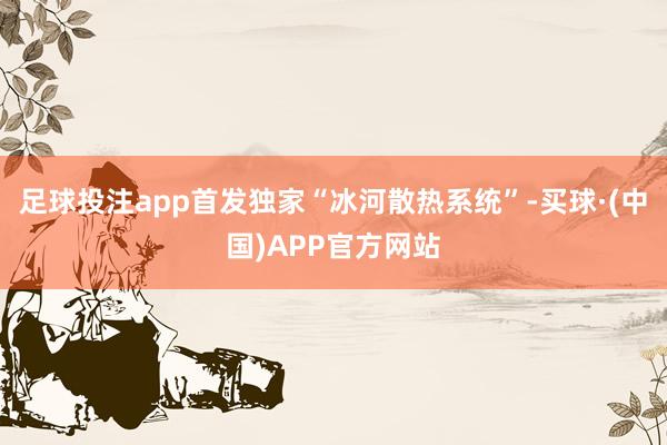 足球投注app首发独家“冰河散热系统”-买球·(中国)APP官方网站