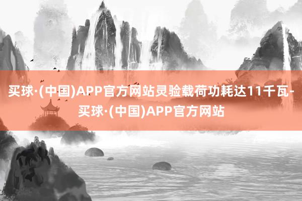 买球·(中国)APP官方网站灵验载荷功耗达11千瓦-买球·(中国)APP官方网站