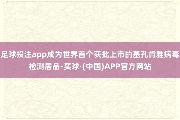 足球投注app成为世界首个获批上市的基孔肯雅病毒检测居品-买球·(中国)APP官方网站